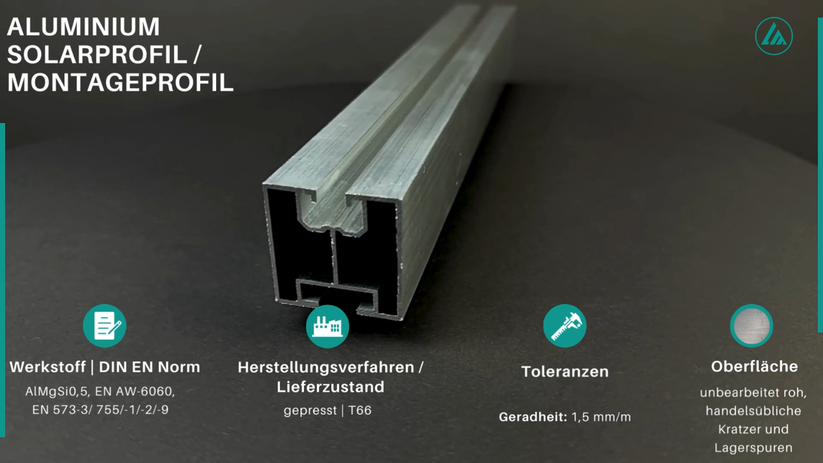 Profilo In Alluminio 40x40 SOLAR Tipo Con Scanalatura , 0,94kg/m