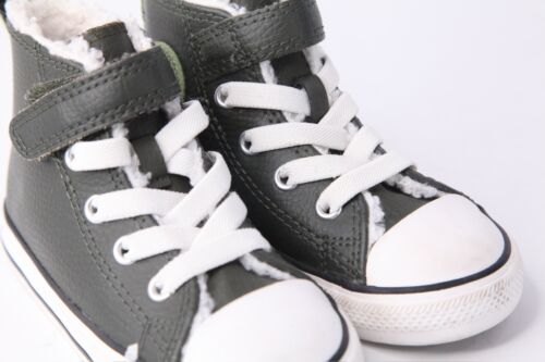 Converse Infant High Lifestyle Shoes Size 7 Green Leather |A01473C| - Picture 3 of 10