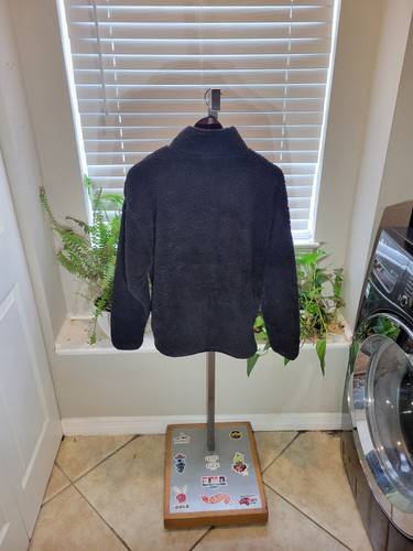 Pink Victoria's Secret Black Fleece Zip Up Jacket Ladies S Small - Picture 3 of 3