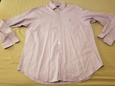 Mens Polo Ralph Lauren Dress Shirt XL Purple Button Cotton