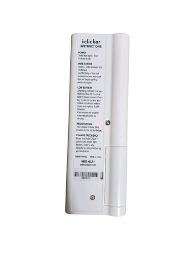 Télécommande iClicker 1ère Génération Réponse Étudiant Classe Blanc (Fonctionne) - Photo 2/2