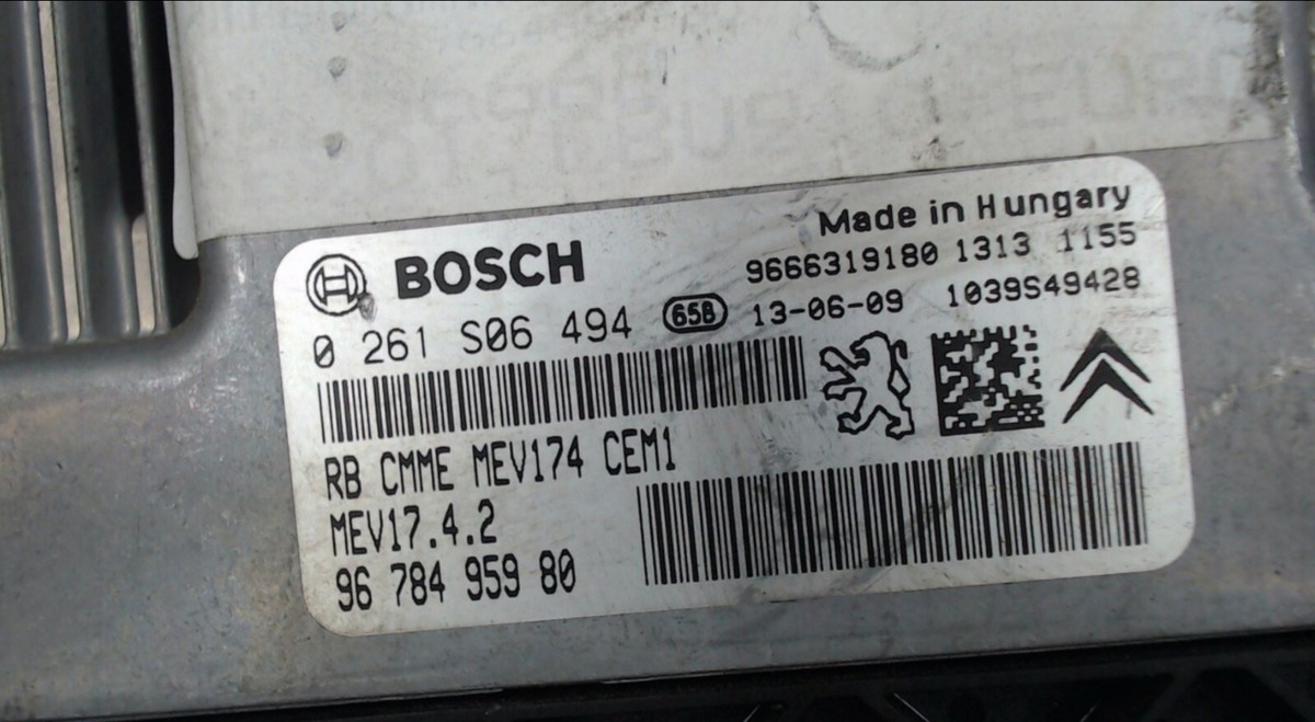 ECU 9678495980 0261s06494 MEV17.4.2 Peugeot 208 5FS 1.6 | eBay