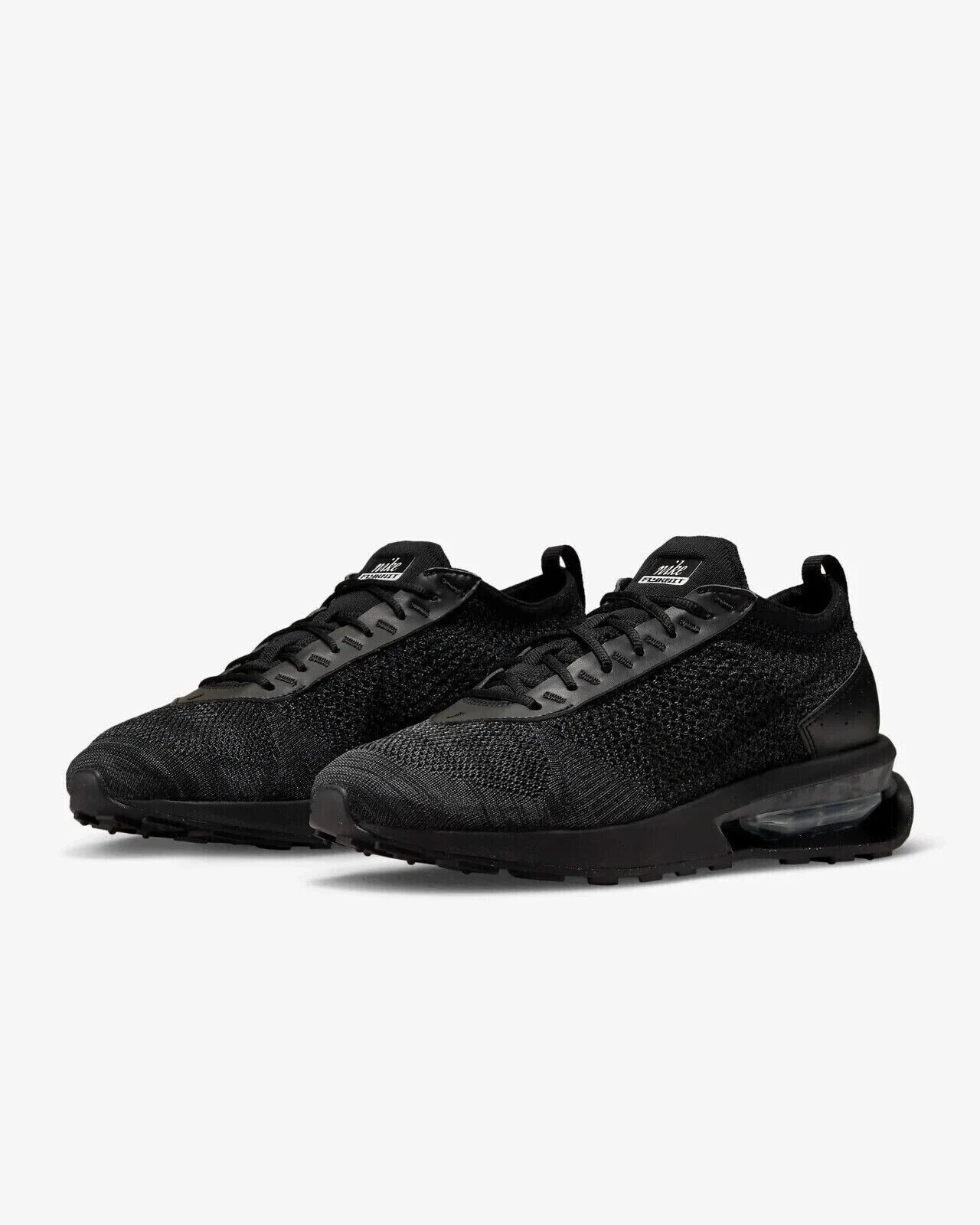 Nike Air Max Flyknit Racer Mens Size 8.5 Triple Black Gray FD2764 001 New