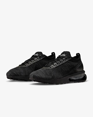 Nike Air Max Flyknit Racer Mens Size 8.5 Triple Black Gray FD2764 001 New