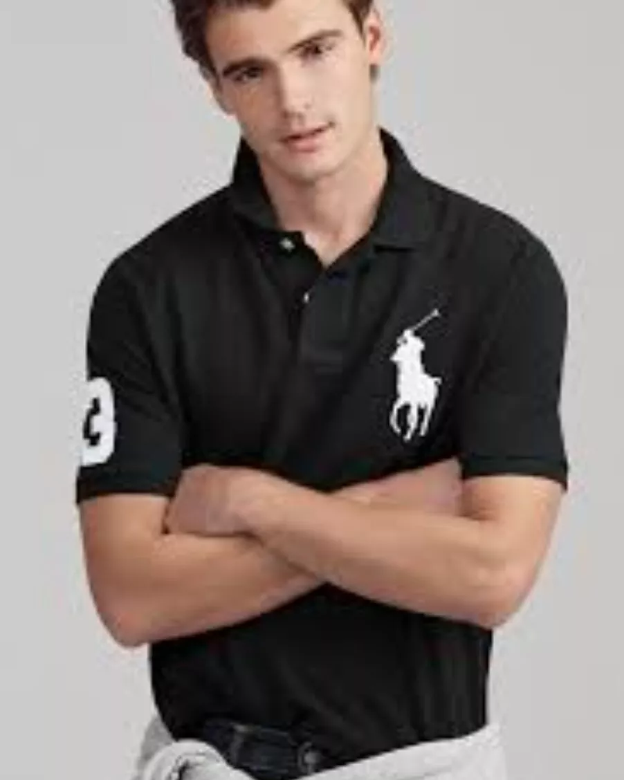 Black polo shirt hotsell with white horse