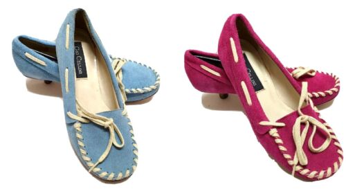 💥GIO' CELLINI💥Mocassino Donna Scarpe da barca ⭐TACCO CUBANO⭐Chaussures Zapatos - Picture 1 of 22