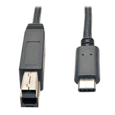 3FT Tripp Lite USB Typ B Stecker auf USB-C SteckerKabel - Schwarz