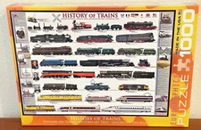 New Sealed Eurographics History of Trains 1000pc Jigsaw Puzzle