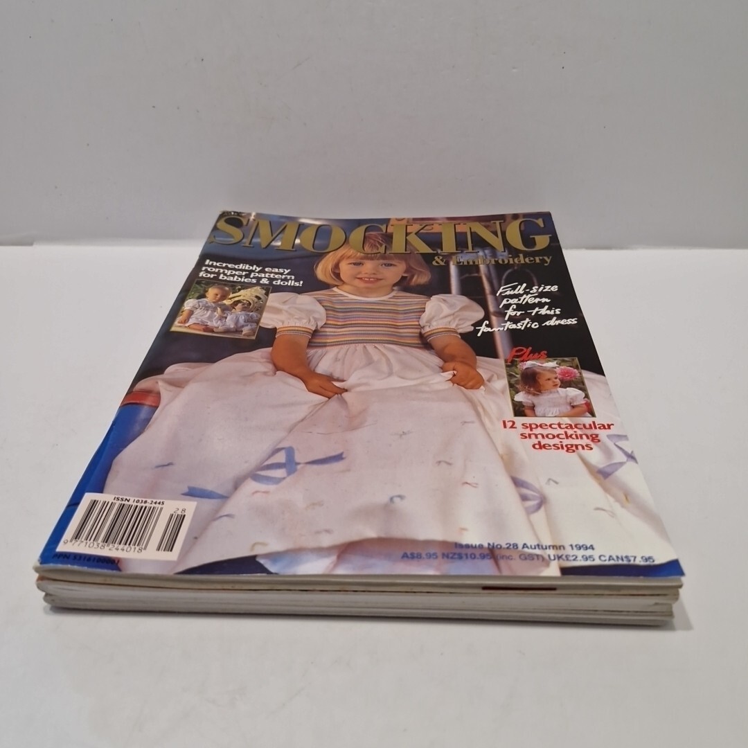 Australian Smocking & Embroidery Magazines Issues 28 50 58 With