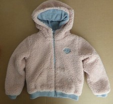 EAT ANT SANETTA MÄDCHEN JACKE TEDDY FELL JACKE GR.104 PASTELL ROSA