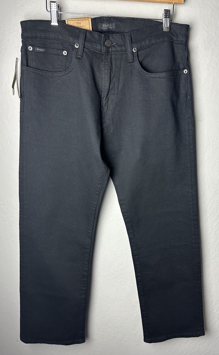 NWT Polo Ralph Lauren Mens The Classic Fit Stretch Black Jeans 31