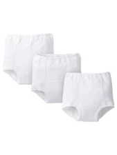 Gerber Baby Unisex 3 Pack Training Pants NEW White Sizes 2T and 3T Neutral
