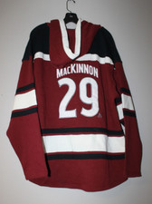 Nuevo NHL Colorado Avalanche #29 MacKinnon Old Time algodón peso medio sudadera con capucha hombres S