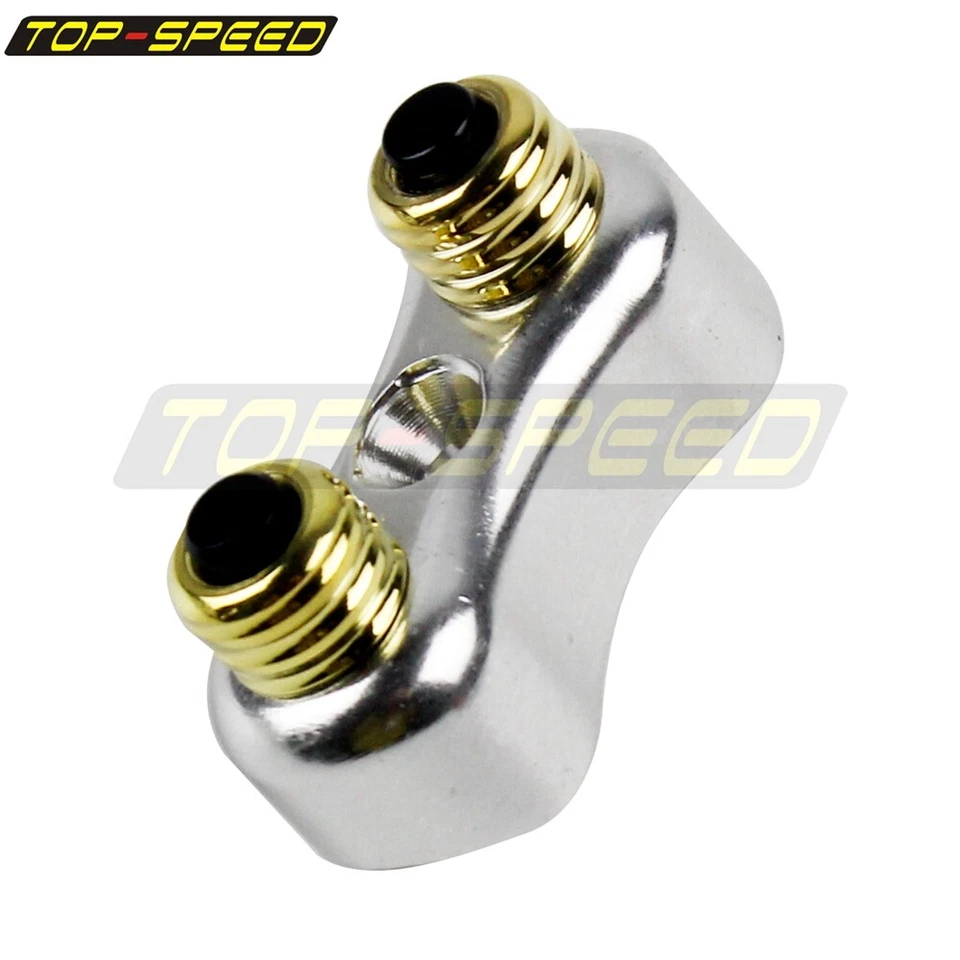 Retro Latón y Plata Doble Mini 1" o 7/8" Manillar Pulsador Kit Para  Foto 2 de 4