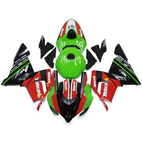 Juego de carenado completo verde rojo negro para Kawasaki Ninja ZX10R 2004 2005 kit de carrocería - Imagen 2 de 6