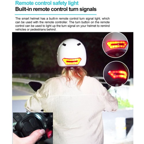 Smart Helmet Built-in Camcorder LED Tail Light Auto Brake Turn Signal Bluetooth - Picture 6 of 6