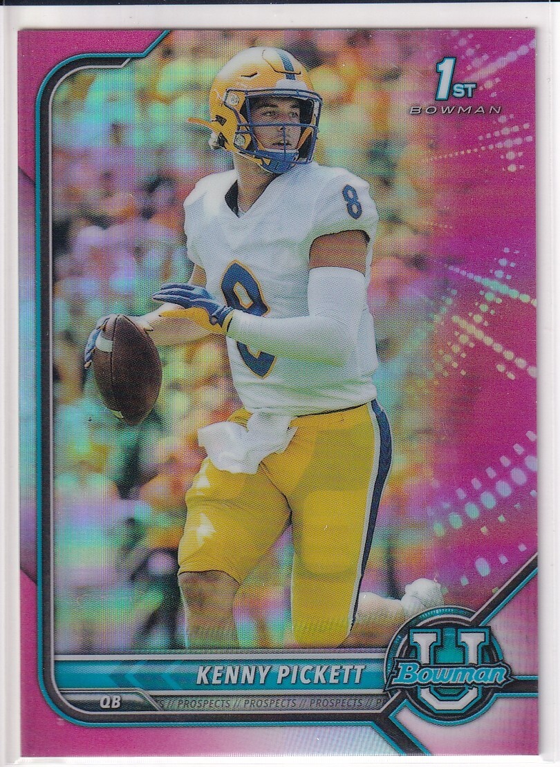 Kenny Pickett - 2021-22 Bowman University - Pink Refractor #65 - Pitt