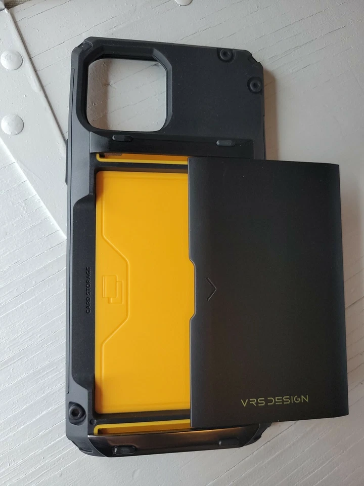 VRS Design Damda Glide Iphone 12 Pro Max Credit Card ID StorageSlideBlack&yellow - Image 4 of 4
