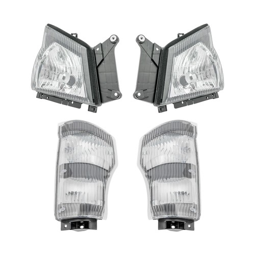 For 2004-2007 Isuzu NPR NQR/2005-2007 GMC W-4500 Headlights+Corner Lights 4Pcs - Foto 9 di 21