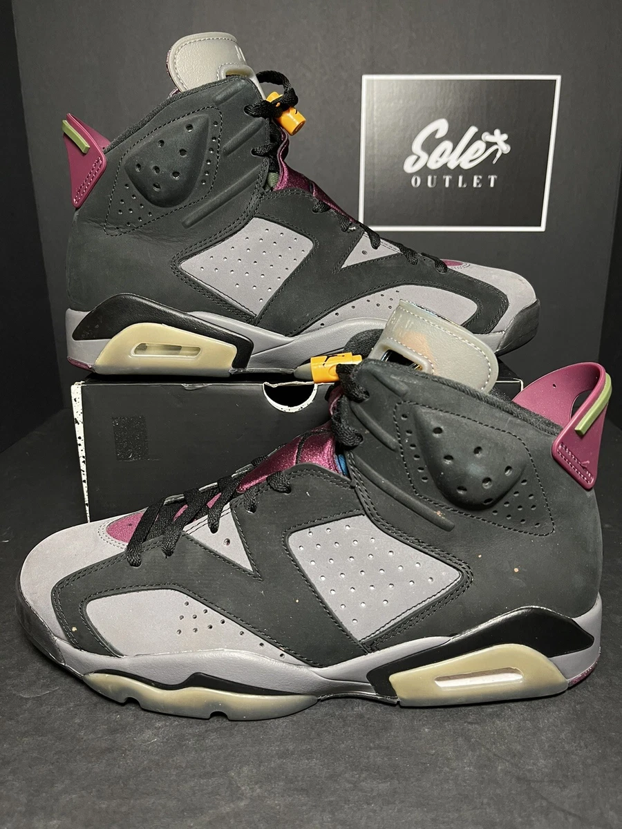 Nike Air Jordan 6 Retro Bordeaux Grey Black Shoe Men s Size 10 CT8529 063 Used