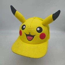 Pokemon Pikachu Snapback Hat Baseball Cap Yellow Anime Cartoon Ears 3D