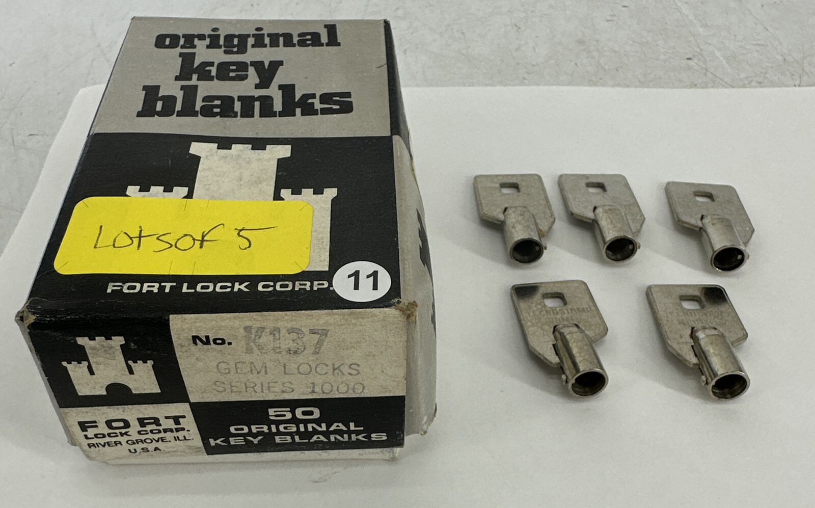 LOT OF 5 Fort Lock CORP K137 GEM Tubular Key Blank | eBay