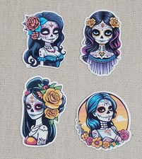 Day Of The Dead Sugar Skull Girls Stickers