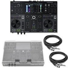 Denon Dj Prime Go 2-deck Rechargeable Dj Console W/ Mixware Decksaver &amp; Cables
