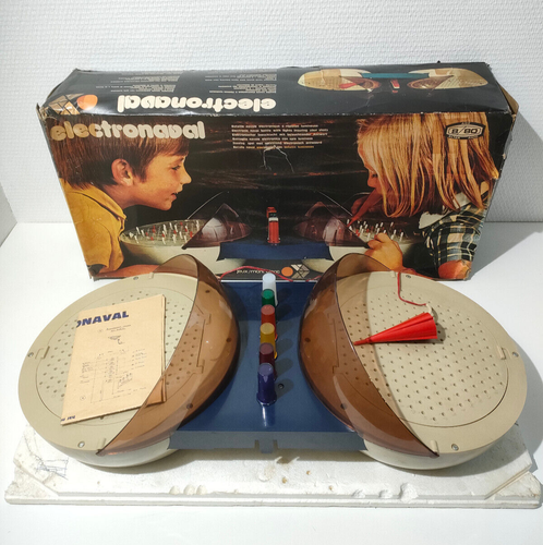 Jeux Montblanc Electronaval Bataille navale electronique Vintage Space age 60 70