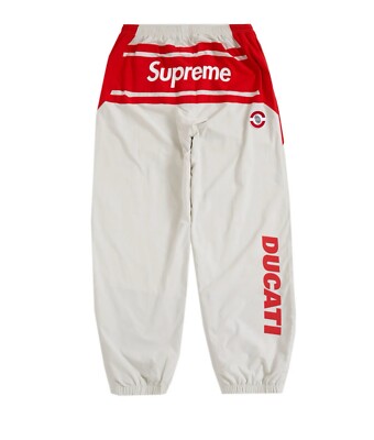 🤍 Ducati x Supreme Track Pants - Size Small - White - BRAND NEW