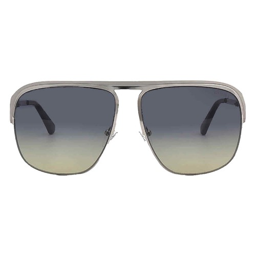 Guess Vintage Round Metal Brow Bar Pilot Sunglasses Women\'s Blue - GU3028 Guess | Accessories | Guess Vintage Round Metal Brow Bar  main image 4