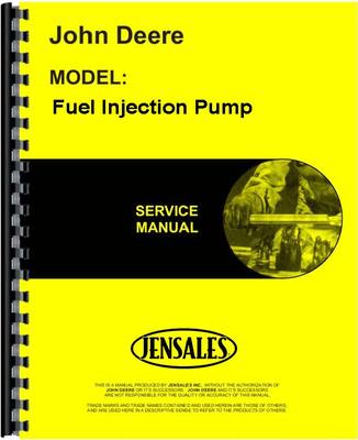 John Deere Fuel Injection Pump Service Manual JD-S-SM2045