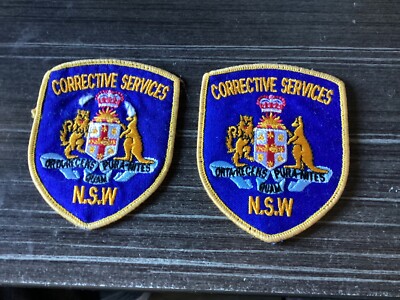 2 different   OLD   Corrective Services ,New South Wales shoulder patches M
