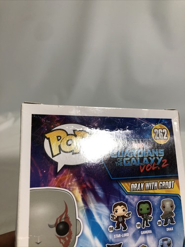 Drax with Groot 262 Funko Pop fye Exclusive Guardian of the Galaxy 2 W/Protector - Picture 5 of 9