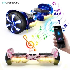 Kids Hoverboard Bluetooth Self Balance Board Electric Scooter LED Wheels 3 Speed