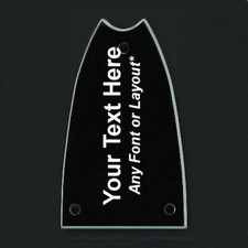 GUITAR TRUSS ROD COVER Custom Engraved EPIPHONE SCOOP - PERSONALIZED TEXT Black