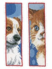 Vervaco Cross Stitch Bookmark Kit - Cat and Dog PN-0162195