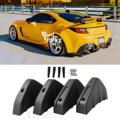 For Scion FRS Subaru BRZ 2013-2020 4x Car Rear Bumper Wing Lip Diffuser Fins ABS