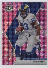 2020 Panini Mosaic Rookies Pink Camo Mosaic Prizm Cam Akers #221 1hn2