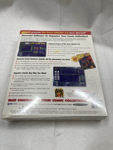 1997 Wizard Comic Collector 3.0 Big Box AbleSoft New Sealed AbleSoft READ - Picture 6 of 9