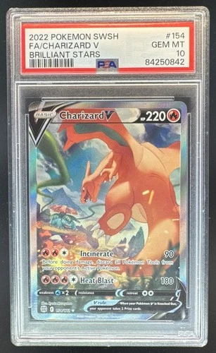 0842 Charizard V 2022 Pokemon Sword & Shield Brilliant Stars #154 PSA 10