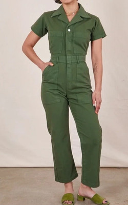 BIG BUD PRESS SHORT SLEEVE JUMPSUIT GREEN, SZ XS