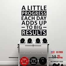 Inspirational Wall Stickers, Office Wall Small A Little Progress Each Day