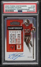 2020 Contenders RPS Championship Ticket 24/49 Ke'Shawn Vaughn PSA 10 Auto 1s6