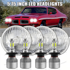 4x 5.75 Inch Led Headlights Hilo White For Pontiac Gto Firebird 1964-1972