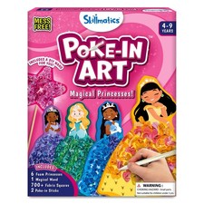 Skillmatics Poke-in Art - Magical Princesses Wood Craft Kit Ages 4-9