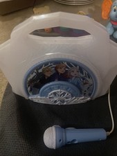 Disney Frozen Sing Along Boombox  Microphone MP3 Player Karaoke WORKS