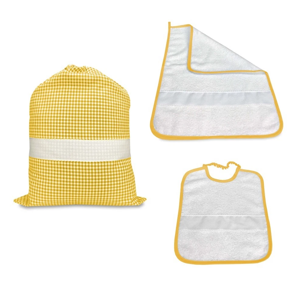 PÉPINIÈRE TROIS d'une sorte de SAC et une SERVIETTE, et la salopette vichy vérif - Photo 3/4