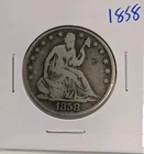 1858-P Philadelphia Seated Liberty Silver 1/2 Half Dollar
