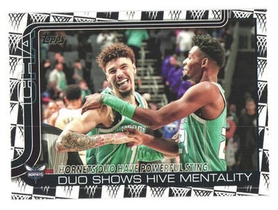 2025-26 Topps NBA Flagship Season Tip-Off Charlotte Hornets Duo have powerful